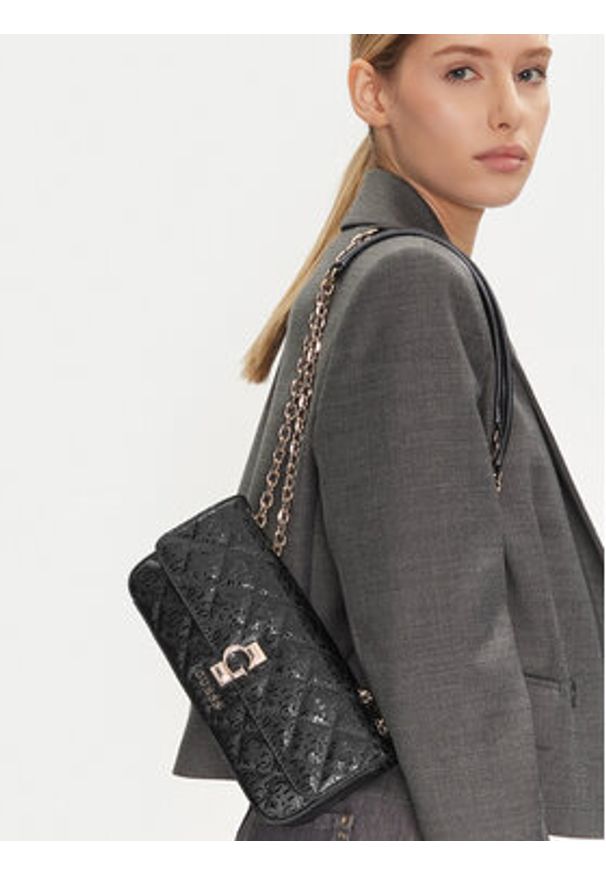 Guess Torebka HWGG95 22210 Czarny. Kolor: czarny. Materiał: skórzane