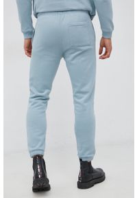 GAP Spodnie męskie gładkie. Kolor: niebieski. Materiał: poliester, dzianina. Wzór: gładki #2