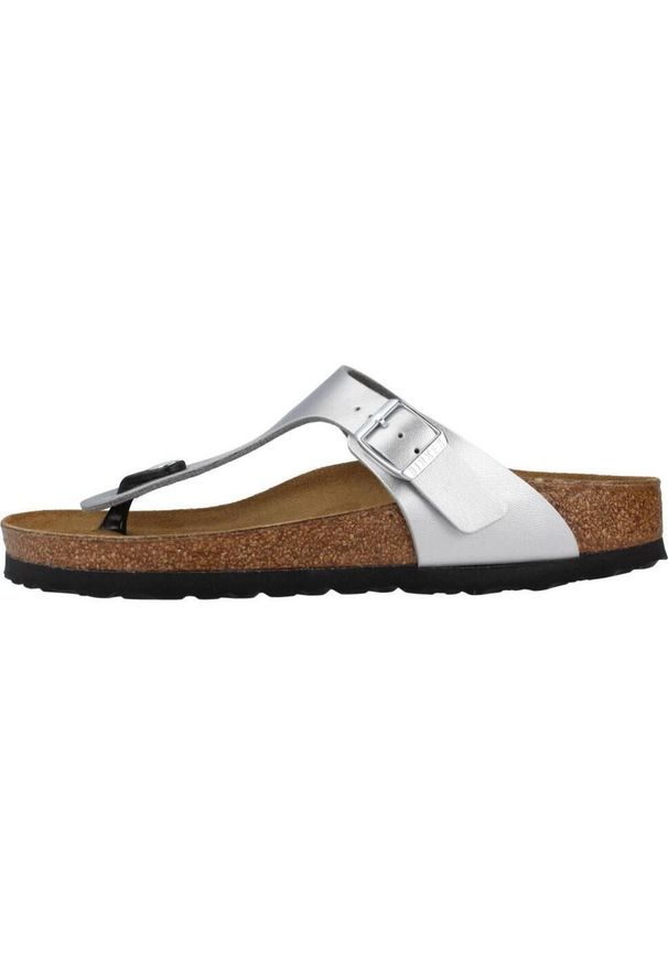 Japonki damskie Birkenstock Gizeh BF. Zapięcie: bez zapięcia. Kolor: szary, niebieski, wielokolorowy. Materiał: materiał, syntetyk