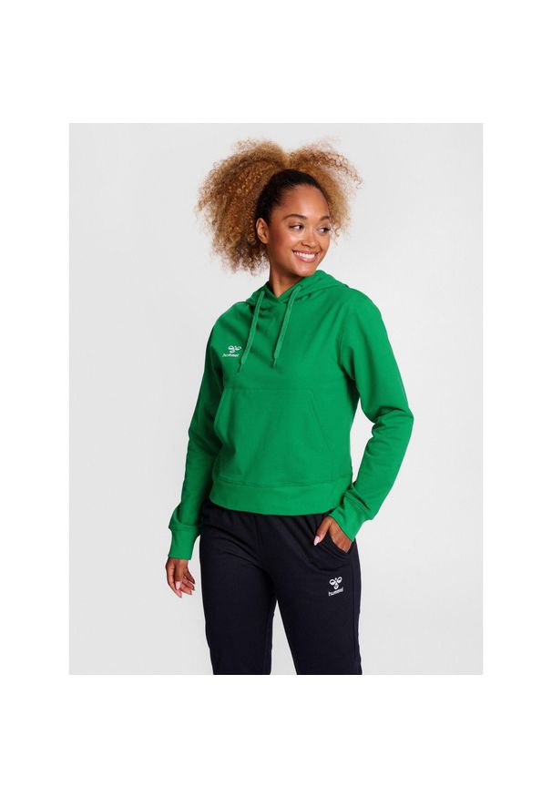 Damska bluza z kapturem Hummel Go 2.0. Typ kołnierza: kaptur. Kolor: zielony. Sport: fitness