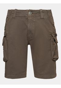 Alpha Industries Szorty materiałowe Crew 176203 Szary Slim Fit. Kolor: szary. Materiał: bawełna #1