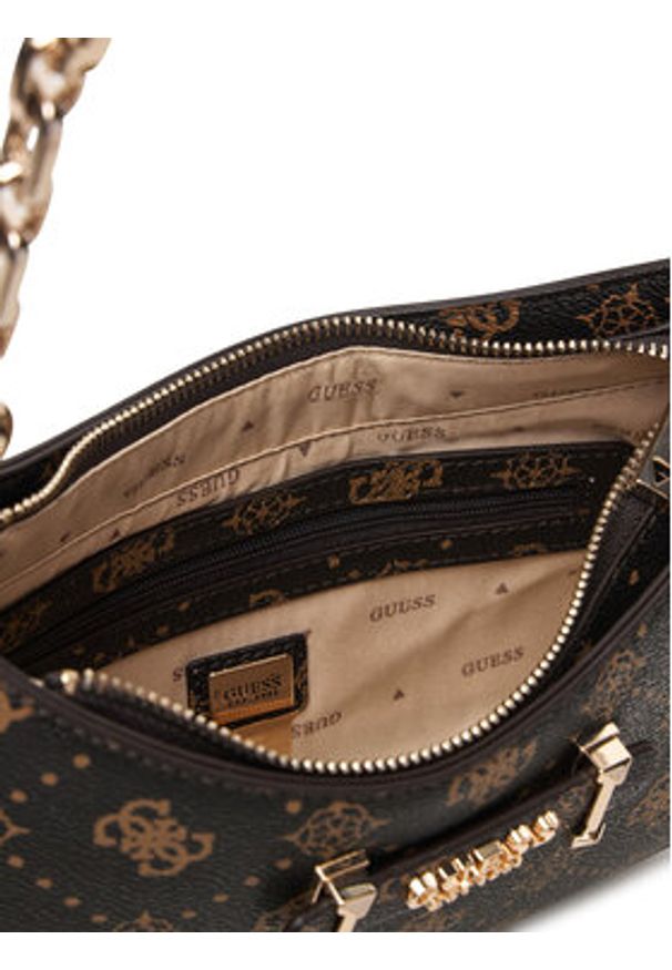 Guess Torebka Carrie Logo HWGP98 98180 Brązowy. Kolor: brązowy. Materiał: skórzane