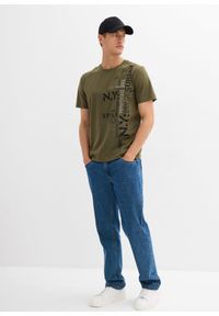 bonprix - T-shirt z bawełny organicznej. Kolor: zielony. Materiał: bawełna. Wzór: nadruk #3