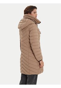 DKNY Płaszcz zimowy DLEMPN46 Brązowy Slim Fit. Kolor: brązowy. Materiał: syntetyk. Sezon: zima #6