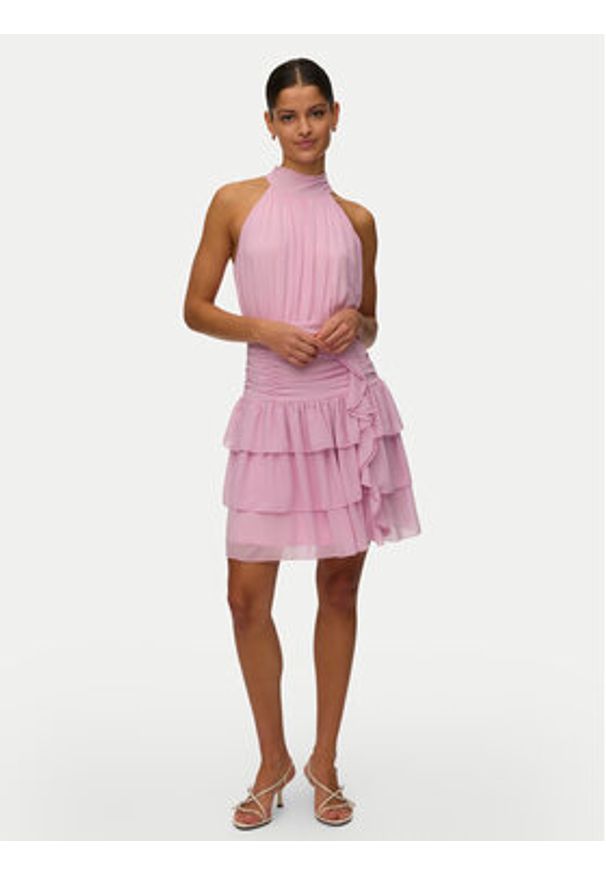 Vero Moda Sukienka koktajlowa Serena 10348178 Różowy Regular Fit. Kolor: różowy. Materiał: syntetyk. Styl: wizytowy