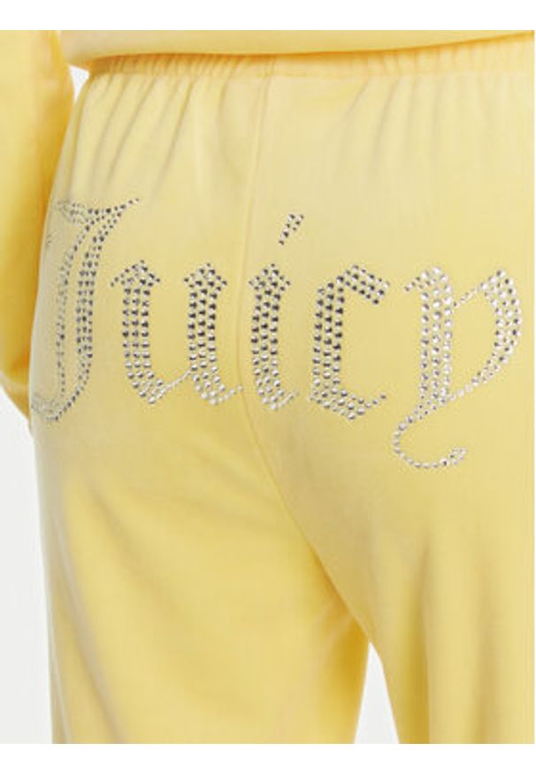 Juicy Couture Spodnie dresowe Tina JCAPW045 Żółty Regular Fit. Kolor: żółty. Materiał: syntetyk