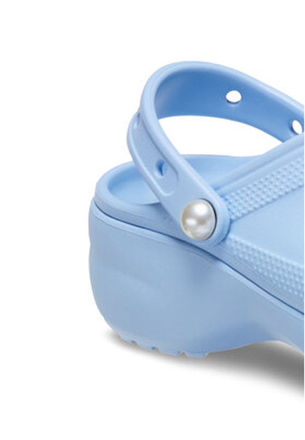 Crocs Klapki Classic Platform Pearl Clog 211231 Niebieski. Kolor: niebieski. Obcas: na platformie