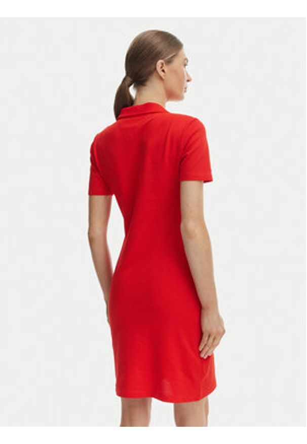 TOMMY HILFIGER - Tommy Hilfiger Sukienka codzienna WW0WW42567 Pomarańczowy Slim Fit. Okazja: na co dzień. Kolor: pomarańczowy. Materiał: bawełna. Typ sukienki: proste. Styl: casual