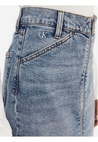 Calvin Klein Jeans Spódnica jeansowa LV047E710G Niebieski Regular Fit. Kolor: niebieski. Materiał: bawełna #3