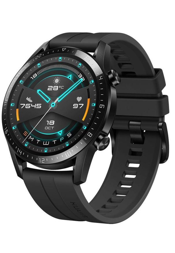 HUAWEI - Huawei smartwatch Watch GT 2, czarny. Rodzaj zegarka: smartwatch. Kolor: czarny. Styl: elegancki, sportowy