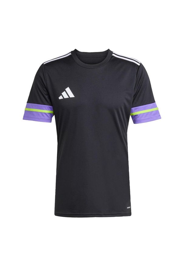 Adidas - Koszulka Squadra 25. Kolor: fioletowy, zielony, wielokolorowy, czarny. Materiał: materiał. Sport: piłka nożna