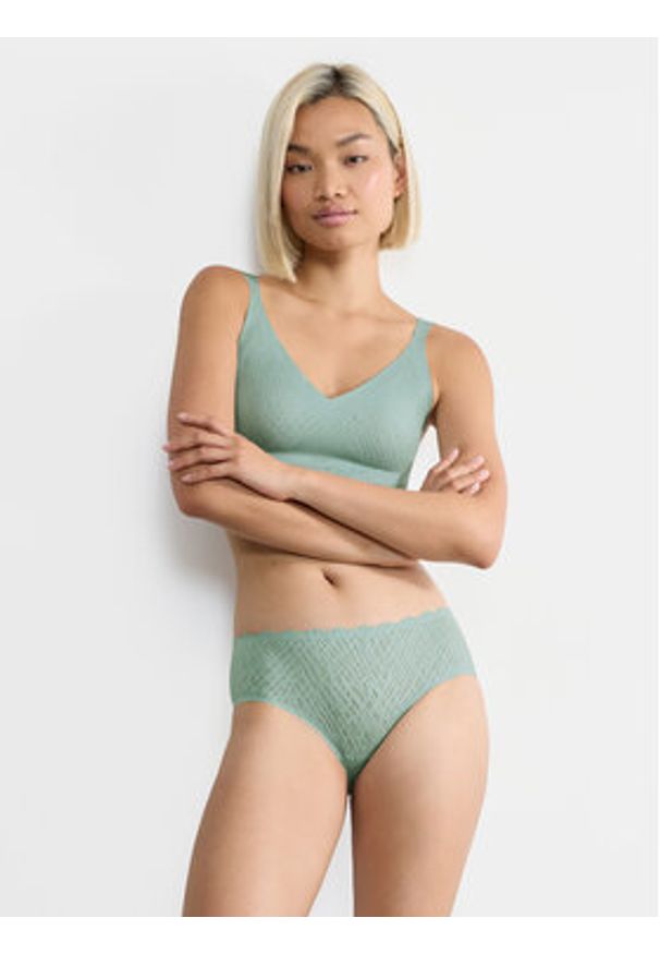 Sloggi Figi klasyczne Zero Feel Bliss 10219689 Zielony. Kolor: zielony. Materiał: syntetyk