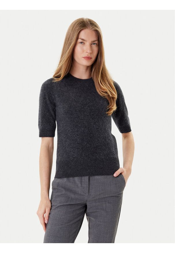 Marella Sweter Jim 2523366075 Szary Regular Fit. Kolor: szary. Materiał: kaszmir