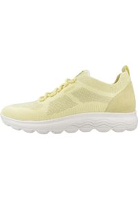 Buty damskie Geox Spherica. Okazja: na co dzień. Kolor: żółty. Materiał: tkanina, skóra #2
