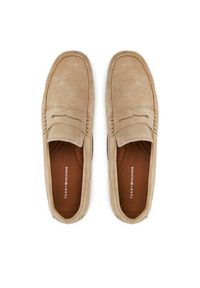 TOMMY HILFIGER - Tommy Hilfiger Mokasyny Casual Hilfiger Suede Driver FM0FM04998 Beżowy. Okazja: na co dzień. Kolor: beżowy. Materiał: zamsz, skóra. Styl: casual #4