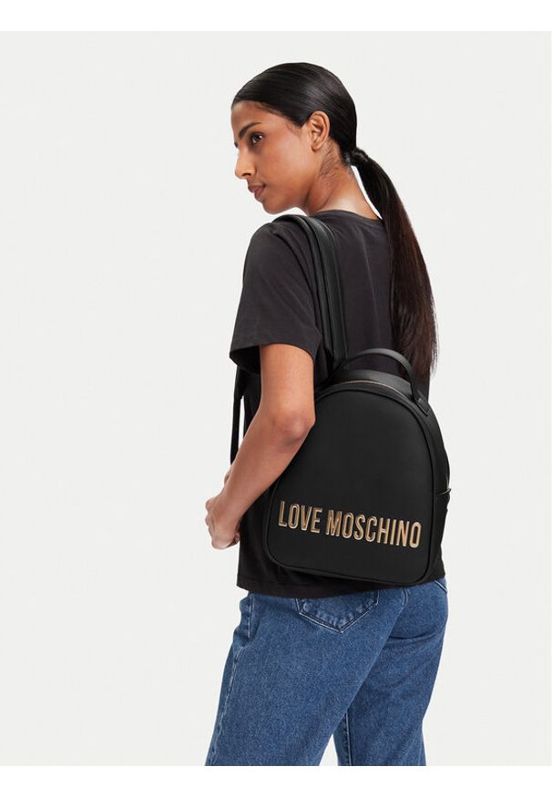 Love Moschino - LOVE MOSCHINO Plecak JC4197PP0NKD0000 Czarny. Kolor: czarny. Materiał: skóra