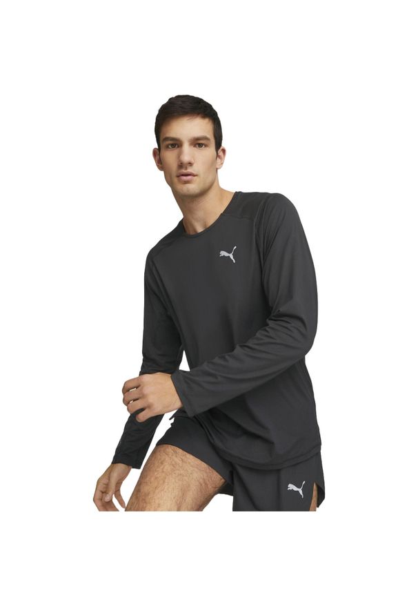 Bluza Puma Run Cloudspun Ls Tee, Mężczyźni. Kolor: czarny. Materiał: poliester, materiał. Sport: bieganie