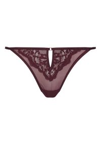 Hunkemöller Stringi 302380 Bordowy. Kolor: czerwony. Materiał: syntetyk