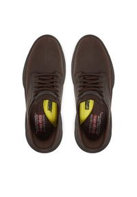 skechers - Skechers Sneakersy Garza-Gervin 205046/CHOC Brązowy. Kolor: brązowy. Materiał: skóra #5