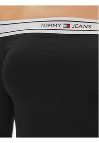 Tommy Jeans Bluzka Logo Taping DW0DW17890 Czarny Slim Fit. Kolor: czarny. Materiał: syntetyk, wiskoza #2