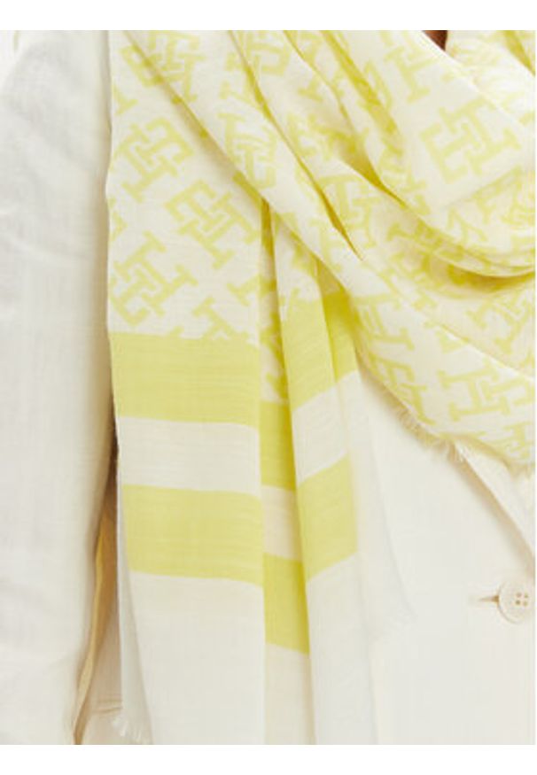 TOMMY HILFIGER - Tommy Hilfiger Szalik Beach Summer Mono Scarf AW0AW16030 Żółty. Kolor: żółty. Materiał: materiał