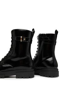 TOMMY HILFIGER - Tommy Hilfiger Trapery Lace-Up Bootie T4A5-34028-1453 D Czarny. Kolor: czarny. Materiał: skóra #4