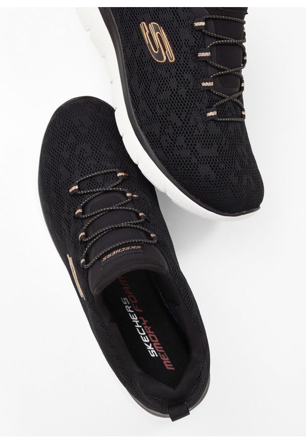 bonprix - Sneakersy marki Skechers z pianką memory. Kolor: czarny
