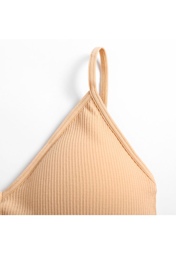 Intica - Braletka prążkowana elastyczna na co dzień Fatlinda. Kolor: biały. Materiał: prążkowany. Wzór: prążki