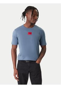 Hugo - HUGO T-Shirt Diragolino 50447978 Niebieski Regular Fit. Kolor: niebieski. Materiał: bawełna #1