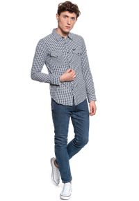 Lee - LEE WESTERN SHIRT MĘSKA KOSZULA W KRATĘ BLACK L644NL01. Kolor: czarny. Wzór: kratka #8