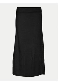 Vila Spódnica midi Olina 14098891 Czarny Regular Fit. Kolor: czarny. Materiał: syntetyk