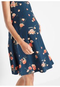Sukienka shirtowa ciążowa w kwiaty bonprix ciemnoniebieski w kwiaty. Kolekcja: moda ciążowa. Kolor: niebieski. Wzór: kwiaty #3