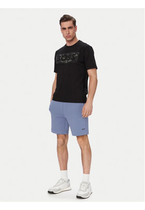 BOSS Szorty sportowe Jt Globe Short 50558970 Niebieski jasny Regular Fit. Kolor: niebieski. Materiał: bawełna. Styl: sportowy