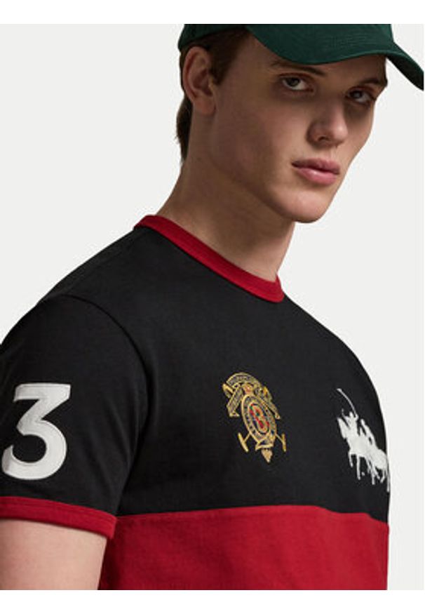 Polo Ralph Lauren T-Shirt 710B14218001 Czarny Regular Fit. Typ kołnierza: polo. Kolor: czarny. Materiał: bawełna