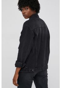 Answear Lab Kurtka jeansowa damska kolor czarny przejściowa. Okazja: na co dzień. Kolor: czarny. Materiał: jeans. Styl: wakacyjny #7