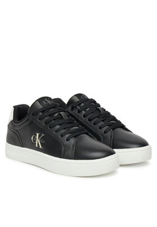 Calvin Klein Jeans Sneakersy Classic Cupsole Mono Lth Wn YW0YW01902 Czarny. Kolor: czarny. Materiał: skóra