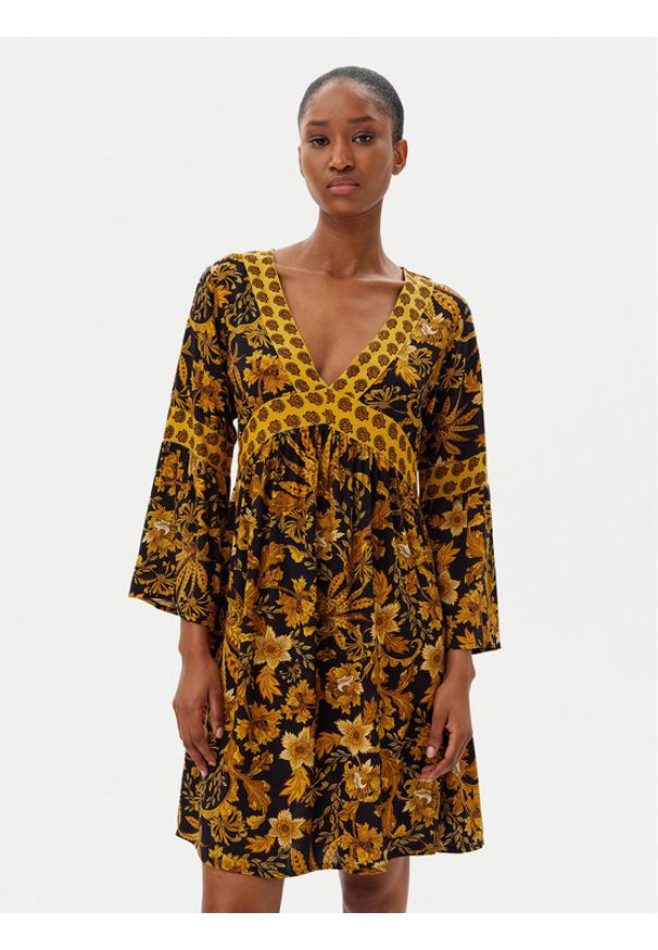 SELMARK - Selmark Sukienka letnia BM298 Czarny Relaxed Fit. Kolor: czarny. Materiał: wiskoza. Sezon: lato