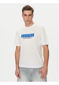 Hugo - HUGO T-Shirt Newromi 50542934 Czarny Regular Fit. Kolor: czarny. Materiał: bawełna