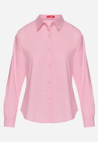 Born2be - Różowa Koszula na Guziki z Podwijanymi Rękawami Astarial. Okazja: na spotkanie biznesowe. Kolor: różowy. Długość rękawa: długi rękaw. Długość: długie. Styl: klasyczny, elegancki, biznesowy #6