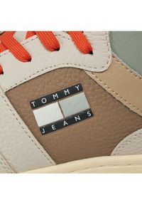 Tommy Jeans Sneakersy Tjm Basket Mid Leather EM0EM01258 Beżowy. Kolor: beżowy #5