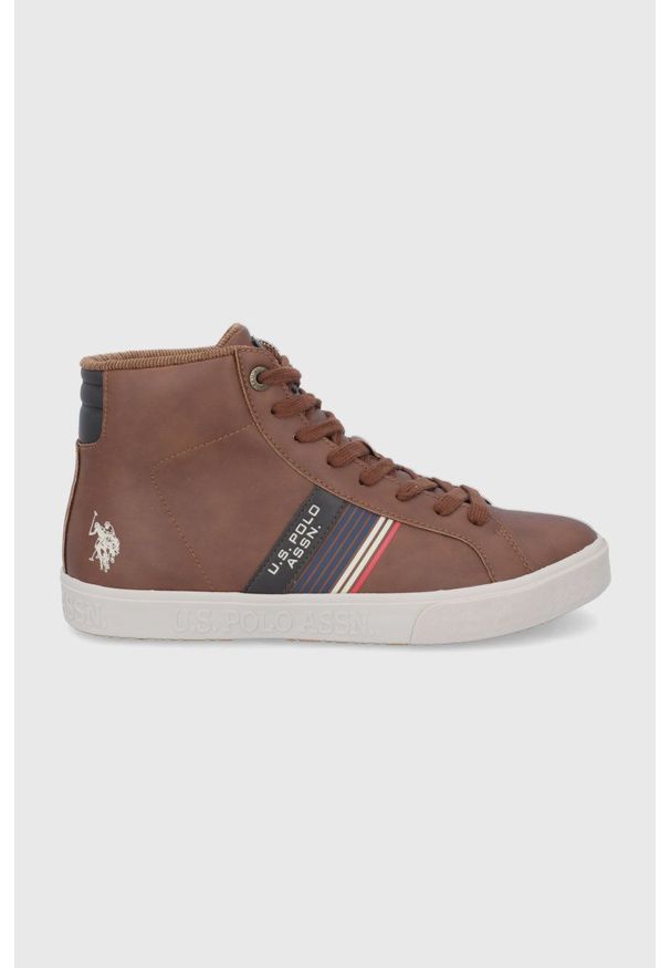 U.S. Polo Assn. - Buty. Nosek buta: okrągły. Zapięcie: sznurówki. Kolor: brązowy. Materiał: guma. Szerokość cholewki: normalna