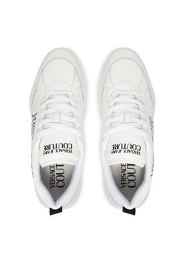 Versace Jeans Couture Sneakersy 79YA3SC1 Biały. Kolor: biały. Materiał: skóra