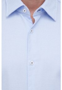 BOSS - Boss Koszula bawełniana męska slim z kołnierzykiem klasycznym. Typ kołnierza: kołnierzyk klasyczny. Kolor: niebieski. Materiał: bawełna. Długość rękawa: długi rękaw. Długość: długie. Styl: klasyczny #4