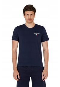 Aeronautica Militare - AERONAUTICA MILITARE Granatowy t-shirt męski. Kolor: niebieski. Długość rękawa: krótki rękaw. Długość: krótkie. Wzór: aplikacja, haft #2