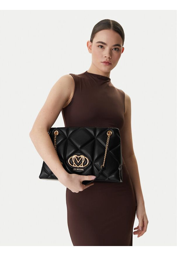 Love Moschino - LOVE MOSCHINO Torebka JC4040PP1OLC0000 Czarny. Kolor: czarny. Materiał: skórzane