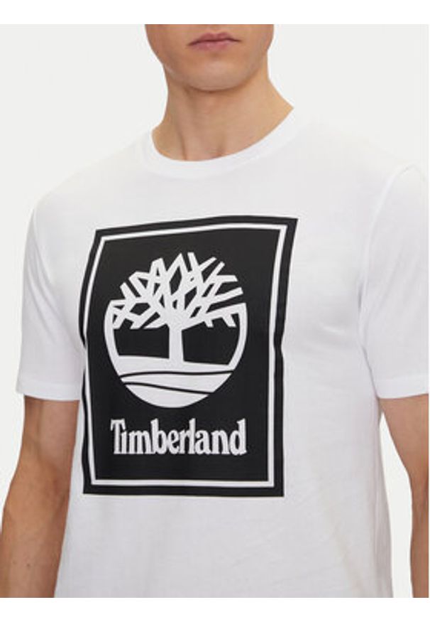 Timberland T-Shirt TB0A5WQQ Biały Regular Fit. Kolor: biały. Materiał: bawełna