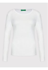 United Colors of Benetton - United Colors Of Benetton Bluzka 3GA2E16F9 Biały Regular Fit. Kolor: biały. Materiał: bawełna