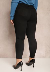 Renee - Czarne Spodnie Skinny Push-Up Mabyn. Kolor: czarny. Materiał: tkanina #3