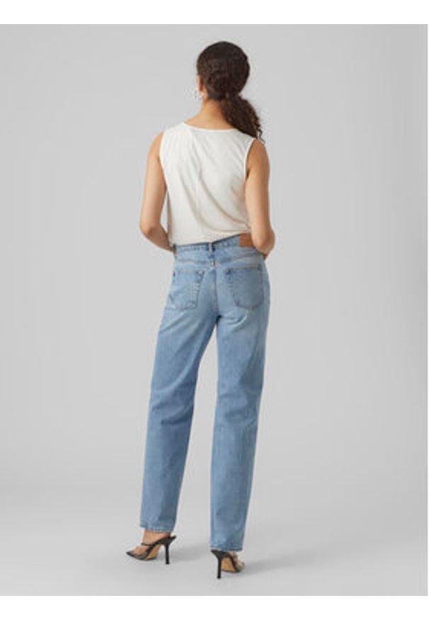 Vero Moda Top Brit 10286648 Biały Loose Fit. Kolor: biały. Materiał: wiskoza