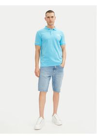 Karl Lagerfeld - KARL LAGERFELD Polo 745088 552235 Błękitny Regular Fit. Typ kołnierza: polo. Kolor: niebieski. Materiał: bawełna #4